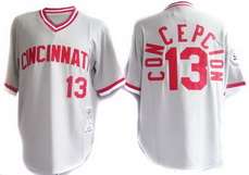 Cincinnati Reds #13 Concepcion Grey MLB Jersey