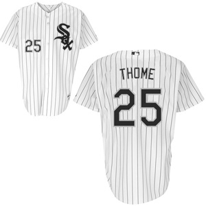 Chicago White Sox #25 Jim Thome Home Jersey in White