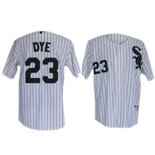 White Jermaine Dye Pinstripe MLB Chicago White Sox #23 Jersey