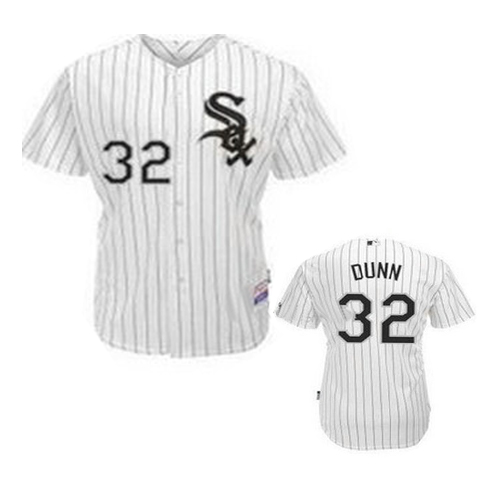 Chicago White Sox #32 Dunn MLB Jersey in White