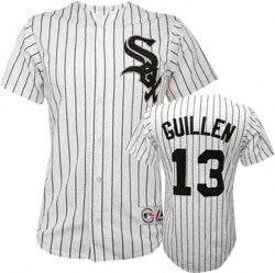 Chicago White Sox #13 Ozzie Guillen Jersey in White