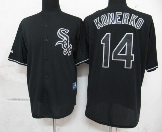 Sox #14 Paul Konerko black Fashion MLB Jersey