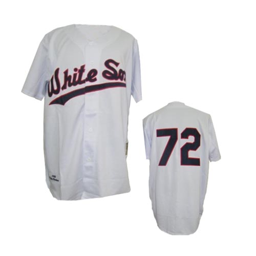 Chicago White Sox #72 Fisk M&N MLB Jersey in White