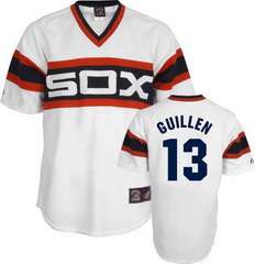 Chicago White Sox #13 Guillen M&N MLB Jersey in White