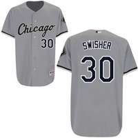 Nick Swisher Gray Jersey, Chicago White Sox #30 MLB Jersey