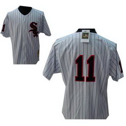 Sox #11 Aparicio White Green M&N MLB Jersey