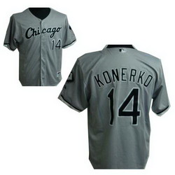 Chicago White Sox #14 Konerko Jersey in Grey