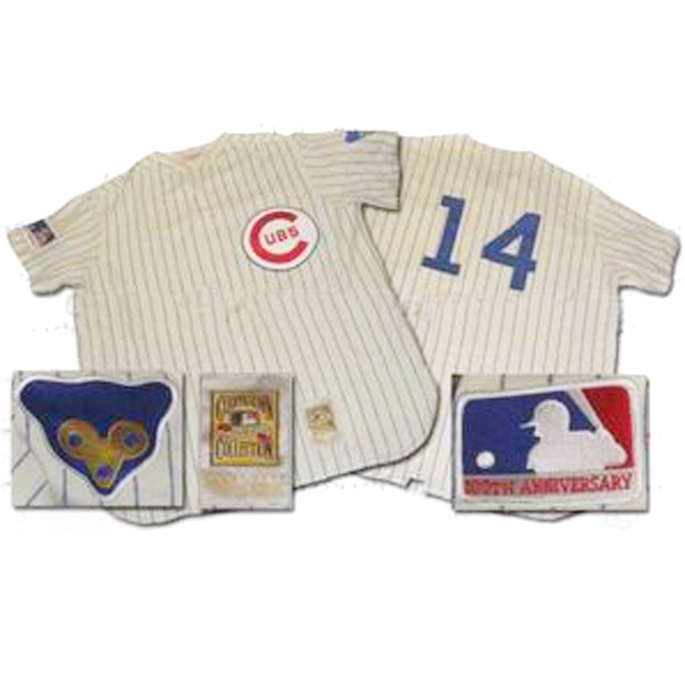 Throwback #14 White Ernie Banks Chicago Cubs jersey