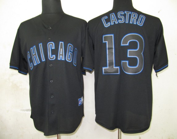 Castro Black Jersey, Chicago Cubs #13 MLB Jersey