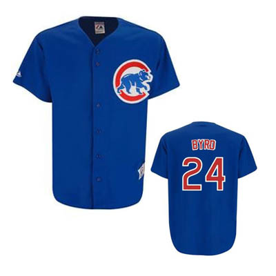 Blue Marlon Byrd Cubs #24 Jersey