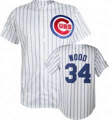 White Wood Cubs 3rd patch #34 Jersey