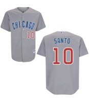 Cubs #10 Santo Grey Jersey