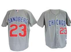 Chicago Cubs #23 Sandberg Grey Jersey