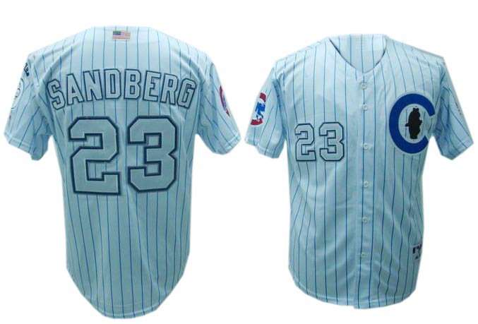 White Sandberg MLB Chicago Cubs #23 Jersey