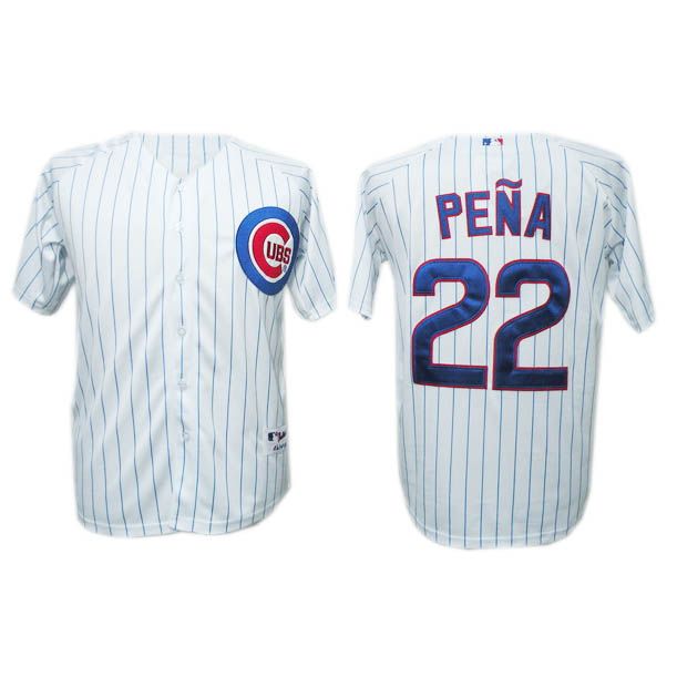 White Pena MLB Chicago Cubs #22 Jersey