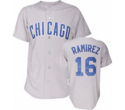 Chicago Cubs #16 Ramirez Grey Throwback Jersey