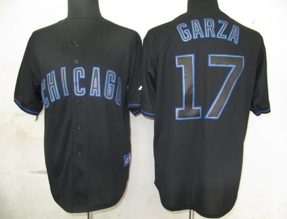 Chicago Cubs #17 Garza Black Fashion Jersey