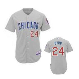 Chicago Cubs #24 Byrd Grey MLB Jersey