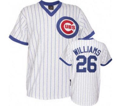 #26 Billy Williams White Blue Stripe Chicago Cubs Jersey