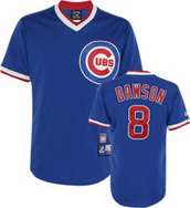 Andre Dawson Jersey Blue M&N Throwback #8 Chicago Cubs Jersey