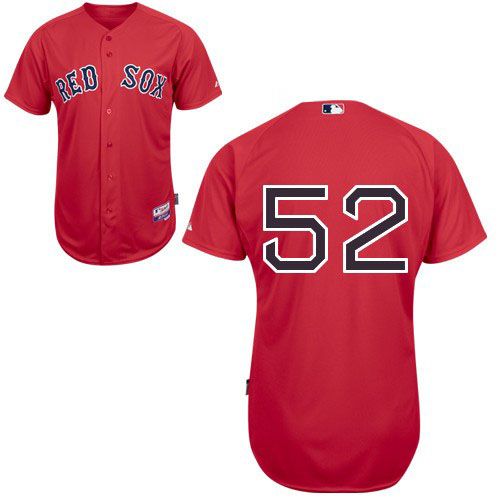 Jenks Red Jersey, Boston Red Sox #52 MLB Jersey
