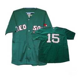 Green Dustin Pedroia jersey, Boston Red Sox #15 Jersey