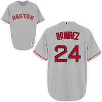 Boston Red Sox #24 Manny Ramirez Grey Road Jersey