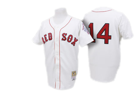 #14 Jim Rice White Boston Red Sox 1987 M&N MLB Jersey