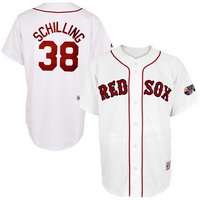 Schilling Lowell Jersey White #38 Boston Red Sox Jersey