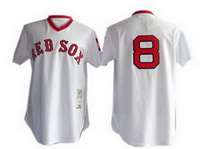 Yastrzemski Jersey White M&N #8 Boston Red Sox Jersey