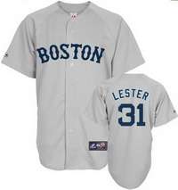 Boston Red Sox #31 Lester Jersey in Grey
