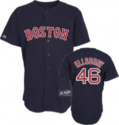 Jacoby Ellsbury Jersey: #46 Adult 2009 #46 MLB Boston Red Sox Jersey in Navy Blue