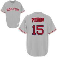 Dustin Pedroia Jersey Grey Road #15 Boston Red Sox Jersey