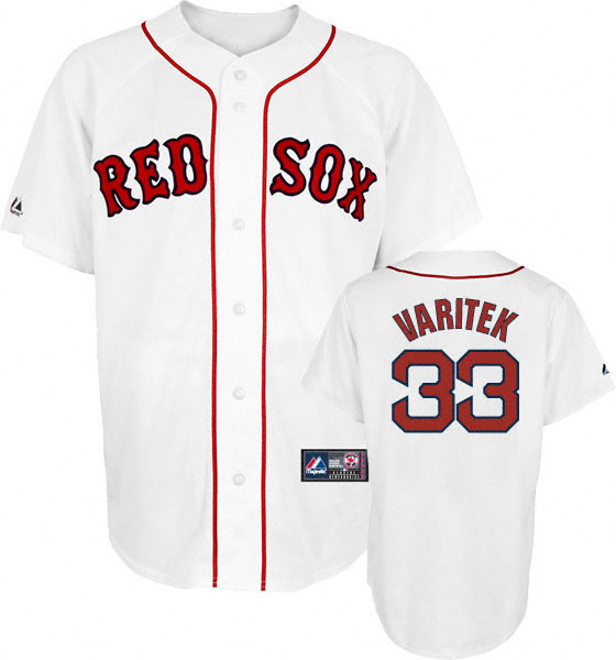 Varitek Jersey White #33 Boston Red Sox Jersey
