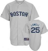 Grey Mike Lowell jersey, Boston Red Sox #25 Jersey