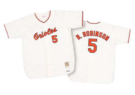 Brooks Robinson White Jersey, Baltimore Orioles #5 Mitchell&Ness Jersey