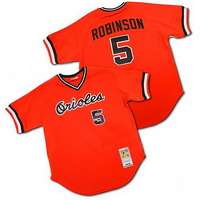 MLB Baltimore Orioles #5 Robinson Orange M&N Jersey