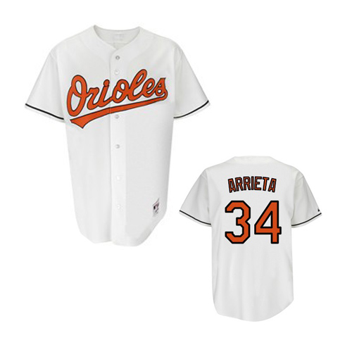 #34 Arrieta White MLB Baltimore Orioles Jersey