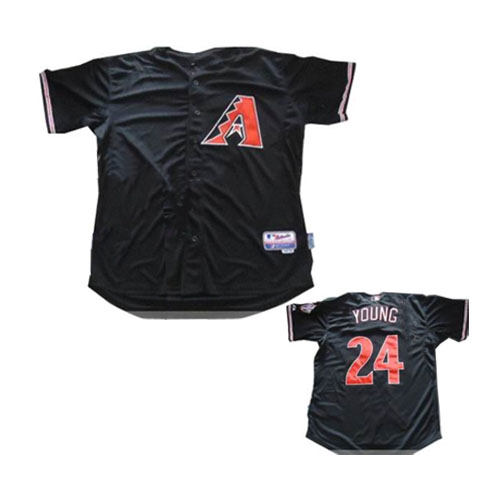 Diamondbacks #24 Black Young MLB Jersey