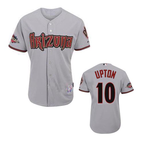 MLB Arizona Diamondbacks #10 Upton Grey Cool Base Jersey