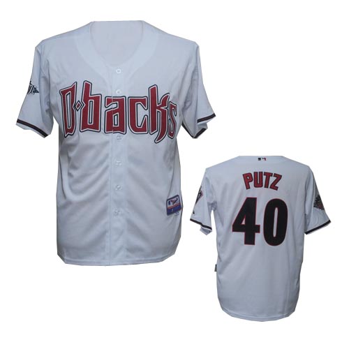 White Putz Jersey, MLB Arizona Diamondbacks #40 Cool Base Jersey