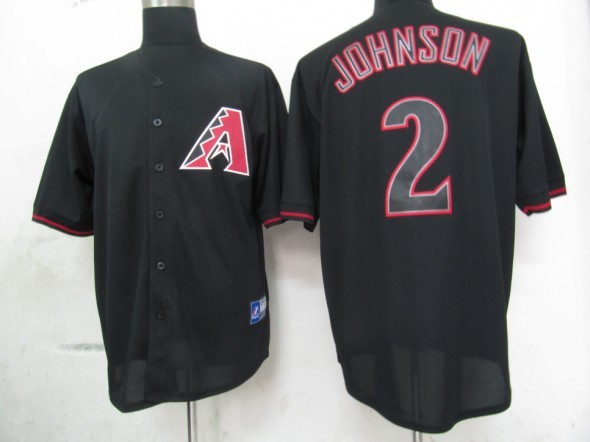 MLB Arizona Diamondbacks #2 Johnson Black Fashion Jersey