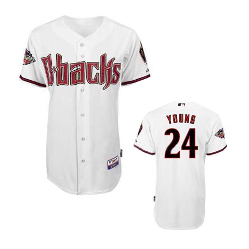 MLB Arizona Diamondbacks #24 Young White Cool Base Jersey