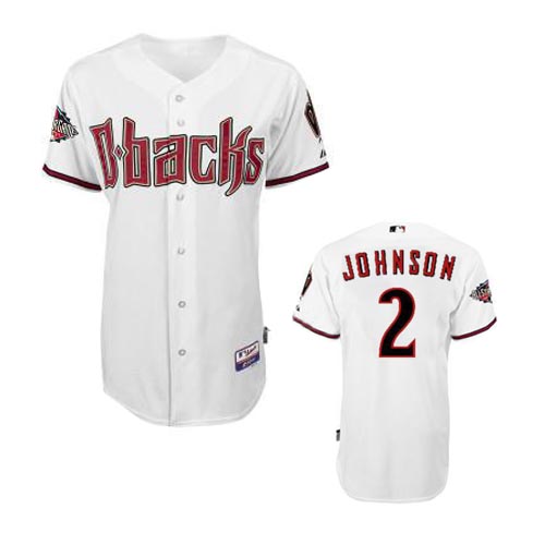 Johnson White jersey Cool Base Arizona Diamondbacks jersey