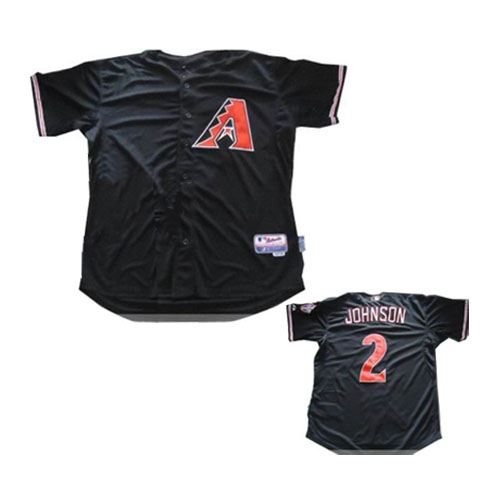 Johnson Black Jersey, MLB Arizona Diamondbacks #2 Jersey