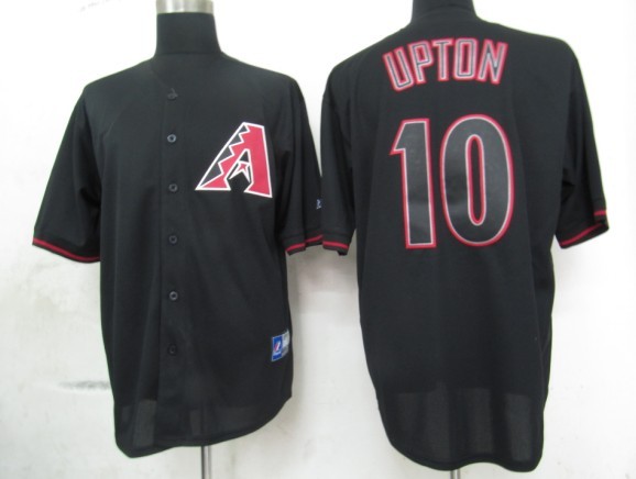 Diamondbacks #10 Black Upton MLB shadow Fashion Jersey