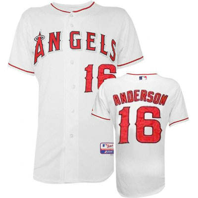 Anaheim Angels #16 Anderson White Jersey
