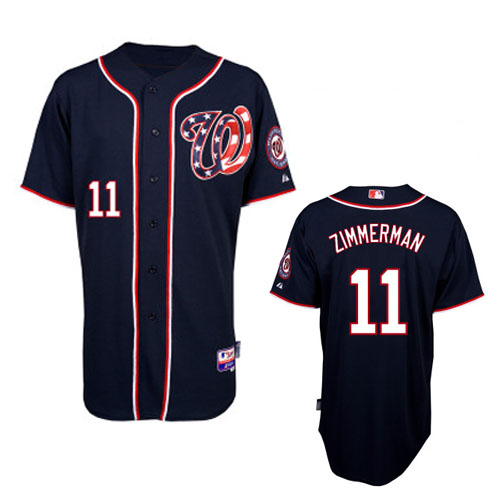 #11 Zimmerman Blue MLB Washington Nationals Jersey