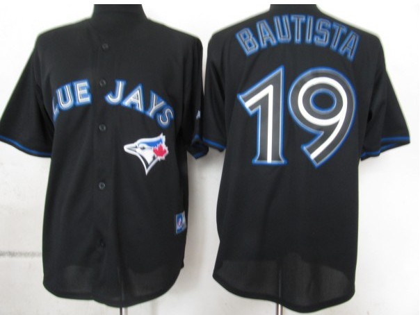 Bautista black Jersey, MLB Toronto Blue Jays #19 Jersey