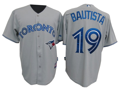 Jays #19 Grey Bautista MLB Jersey